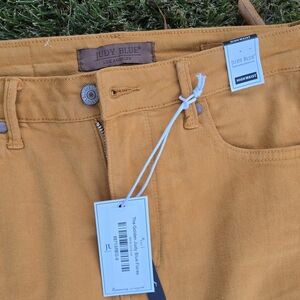 Judy Blue NEW Mustard Flare Jeans Raw Hem Long Length Women’s Size 9/29